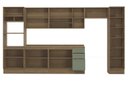 Ver imagem 4 de Armário de Cozinha Modulada Completa Reta 9 Peças 4,00m Botanic Kappesberg - Nogueira/verde Oliva