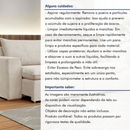 Sofá Retrátil 220cm Barcelona Linho  - 12