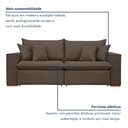 Ver imagem 5 de Sofá Retrátil 3 Lugares Veludo Marrom Barcelona 240cm Yescasa