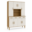 Ver imagem 1 de Cozinha Modulada Master 8 Portas 4 Gavetas Cinamomo Off White Formimóveis
