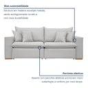 Ver imagem 7 de Sofá Retrátil 3 Lugares Linho Gelo Barcelona 240cm Yescasa