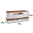 Ver imagem 4 de Rack para TV até 75 Polegadas 195cm 2 Portas 2 Gavetas Prateleira Interna Pés Luis Xv Hanover
