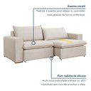 Ver imagem 3 de Sofá Retrátil 240cm Barcelona YesCasa