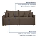 Ver imagem 7 de Sofá Cama Retrátil e Reclinável 3 Lugares Veludo Marrom 200cm Júlia Yescasa