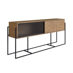 Aparador Buffet Bar York Estilo Industrial 188cm 02 Portas 27901 Artesano - Vermont/preto - 2