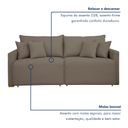 Ver imagem 7 de Sofá Cama Retrátil e Reclinável 3 Lugares Veludo Bege Escuro 200cm Júlia Yescasa