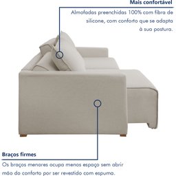 Sofá Cama Retrátil e Reclinável 200cm Júlia Veludo   - 7