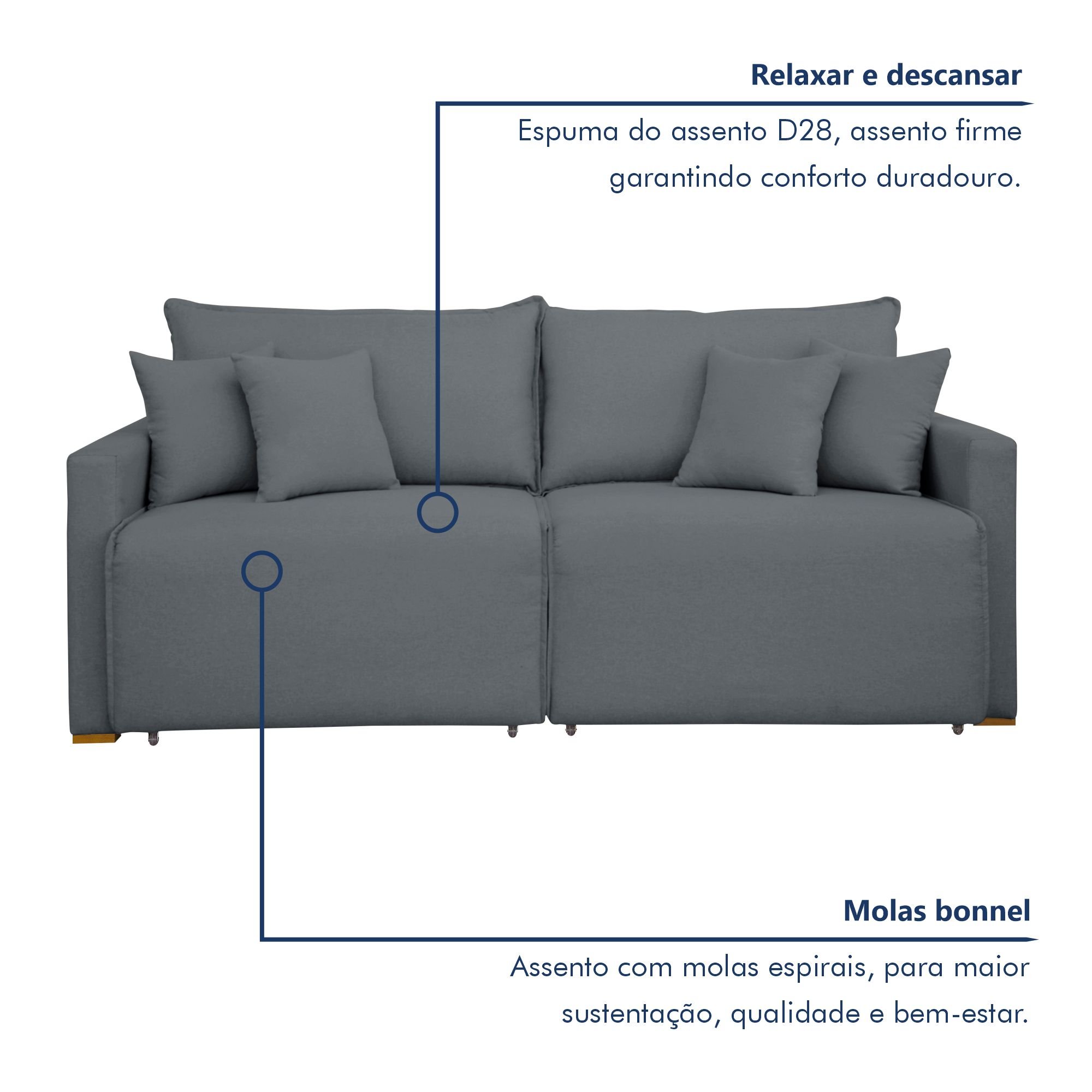 Sofá Cama Retrátil e Reclinável 200cm Júlia Veludo  - 8