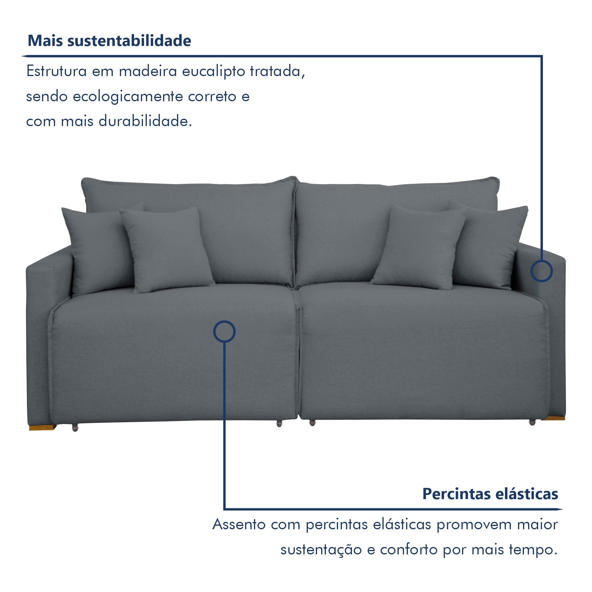 Sofá Cama Retrátil e Reclinável 200cm Júlia Veludo  - 6