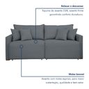 Ver imagem 7 de Sofá Cama Retrátil e Reclinável 3 Lugares Veludo Cinza 200cm Júlia Yescasa