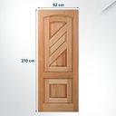 Ver imagem 3 de Folha de Porta Maciça em Eucalipto acabamento Natural 210x92cm PM18 Advanced Cruzeiro Portas