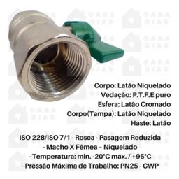 Registro Esfera Borboleta Mxf para Hidrômetro 1/2 - Italy - 4