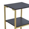 Prateleira Industrial Apoio Lateral Base Dourado Tampo Preto - 7