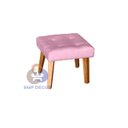Ver imagem 1 de Puff Banqueta Decorativa Glamour Dubai com Pés Quadrado Rosê