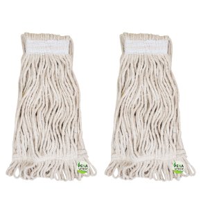 Kit 2 Unidades Refil Úmido Mop Esfregão Algodão 330g Cinta Ponta Loop / para Limpeza de Pisos com Al