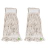 Kit 2 Unidades Refil Úmido Mop Esfregão Algodão 330g Cinta Ponta Loop / para Limpeza de Pisos com Al - 1