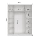 Ver imagem 3 de Guarda Roupas Modulado com Espelho 3 Portas com Cabideiro Hera CabeCasa MadeiraOriginals