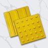 Piso Tátil Alerta Direcional 16pçs Pvc 25x25 Cores Total 1m² Amarelo Direcional - 1