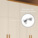 Ver imagem 6 de Guarda Roupas 100% Mdf 4 Portas 187cm Greco 181 Espazzo Madetec