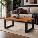 Ver imagem 1 de Mesa de Centro Dalla Costa Retangular MDF 89,5cm Freijó e Preto Fosco