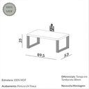 Ver imagem 4 de Mesa de Centro Dalla Costa Retangular MDF 89,5cm Freijó e Preto Fosco