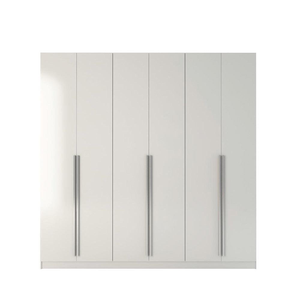 Guarda-roupa 6 Portas Eldridge 230 Cm - Branco Gloss