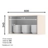 Armário Aéreo 1 Porta Basculante 60 cm Évelin Off White – Henn - 3