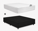 Ver imagem 1 de Cama Base Casal Preto Colchão Casal Hibrido Revolution New One Face 138x188 - Castor