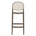 Ver imagem 3 de Kit 2 Banquetas Positano Fratini 108 Cm (altura) Polipropileno Cinza Tramas Nude Simulando Rattan