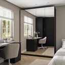 Ver imagem 2 de Guarda Roupas Modulado com Espelho 4 Portas com Cabideiro Hera CabeCasa MadeiraOriginals