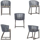 Ver imagem 5 de Mesa com 4 Cadeiras e Noronha Estofado 6 Trama Original Prata