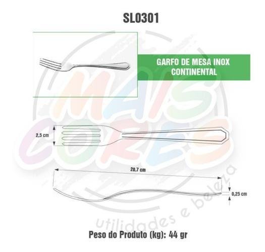 Jogo Garfo Faca Inox 24 Peças Bar/restaurante Bufffet - 2