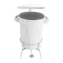 Ver imagem 2 de Cesto De Lixo Plastico Com Pedal Aço Galvanizado 40 Litros:Preto