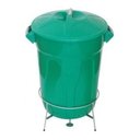 Ver imagem 4 de Cesto De Lixo Plastico Com Pedal Aço Galvanizado 40 Litros:Preto