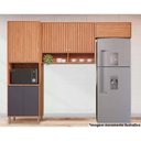 Ver imagem 1 de Cozinha Modulada Completa Divina 3 Peças 2aéreos+ 1 Paneleiro Cz045 Freijó Titanium