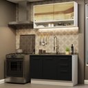 Ver imagem 1 de Armário de Cozinha Compacta 120cm Branco/Preto Agata Madesa 02