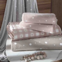 Cobertor/manta Casal Blanket Vintage Rose Star Kacyumara - 3