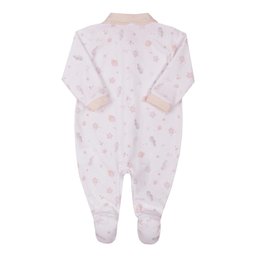 Macacão de Bebê Longo Plush Estampado Letut Ref:lt15744 Rn/g Off White-bege - 2