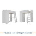 Ver imagem 7 de Cama Alta com Guarda Roupa Martin