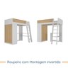 Cama Alta com Guarda Roupa Martin - 9