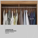 Ver mais imagens de Guarda Roupa Solteiro 4 Portas e 2 Gavetas Almirante Amêndola Touch