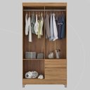 Ver imagem 3 de Guarda Roupa Solteiro 4 Portas e 2 Gavetas Almirante Amêndola Touch