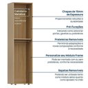 Ver mais imagens de Guarda-Roupa 2 Módulos 1 Porta e 3 Prateleiras 3 Gavetas Frame CabeCasa MadeiraOriginals