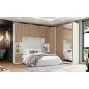 Ver imagem 1 de Quarto Casal Modulado Seletto 5 Peças (1 Armário Ponte + 1 Guarda Roupa + 1 Closet + 2