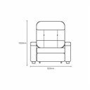 Ver imagem 3 de Poltrona Reclinável em Dois Estágios Luanda Preto