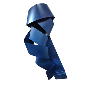 Decoração Escultura de Parede Abstrata em Aço Cor Azul Exclusiva no Brasil  Para Sala Quarto Escritó