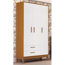 Ver imagem 2 de Guarda Roupa Infantil Flip 3 Portas e 2 Gavetas Branco Fosco/savana - Reller Móveis