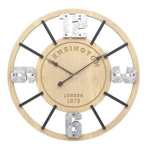 Relógio De Parede 3d Kensington London 1879 Mdf Bambu 38cm