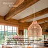 Pendente Fibra Natural Rattan Artesanal Nat38 - 3