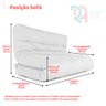 Futon Sofa Cama Casal D33 Tendencia Oriental Bege - 3